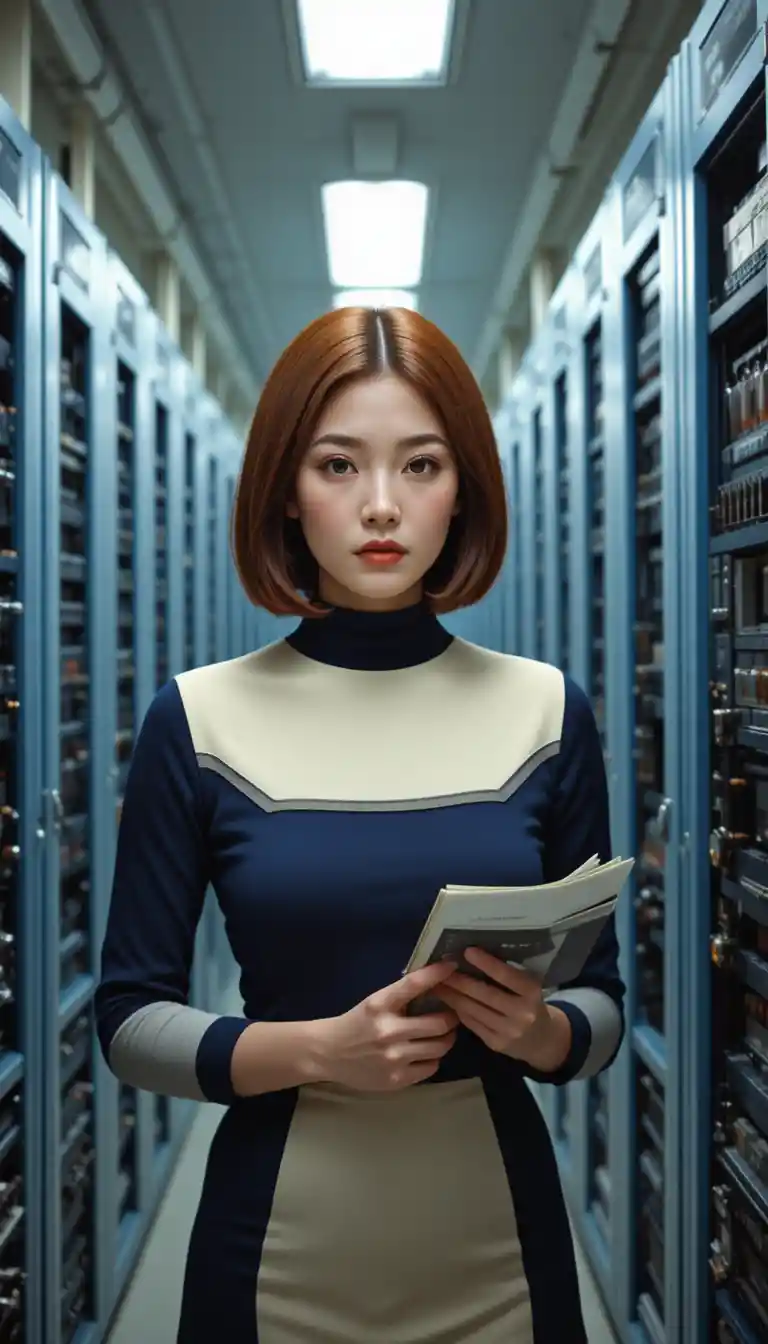 Operatrice coreana di mainframe in un laboratorio IBM degli anni ’60