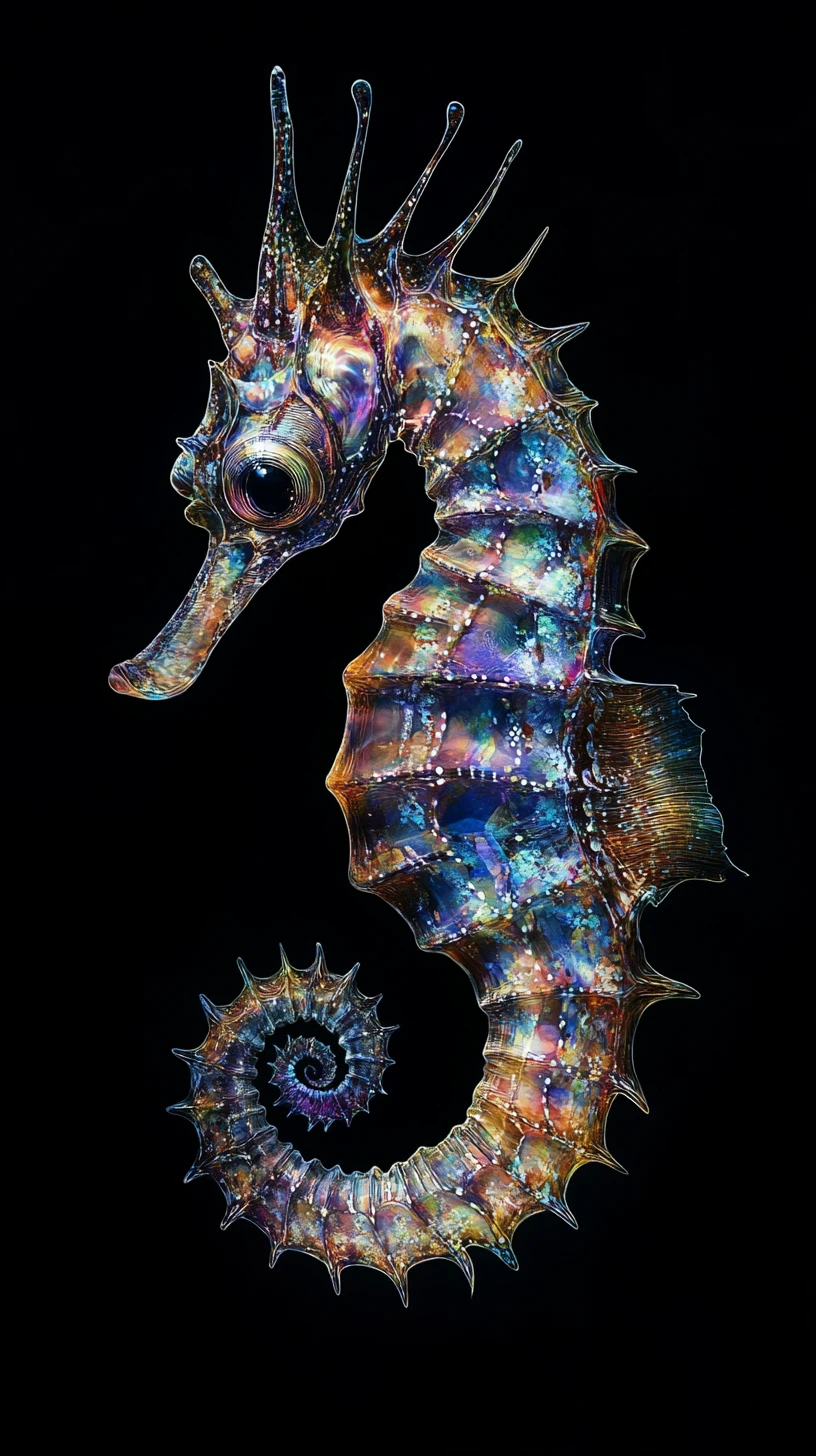 Regal dragon portrait with ocean reflections in its eyes