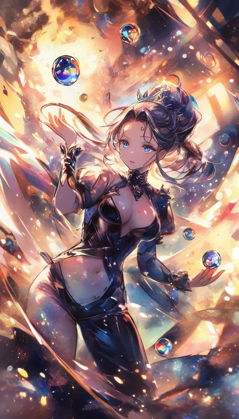 Exhausted Anime Princess Dancing On A Dimly Lit Stage