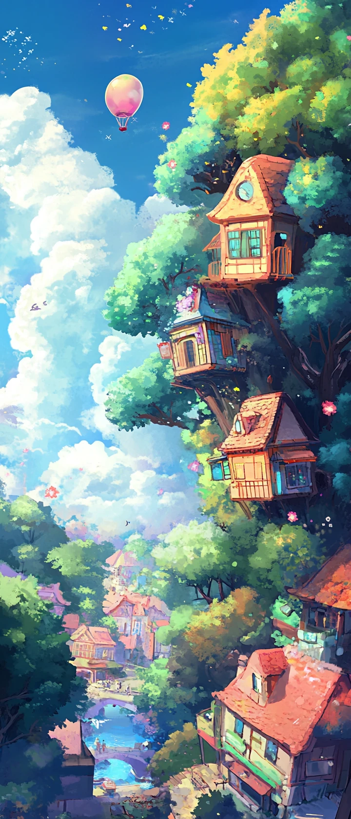 Cute fantasy fairy girl with funky colorful charm