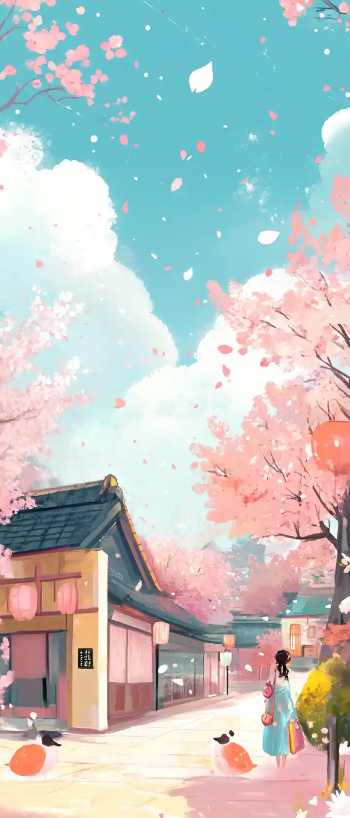 Playful cute fairy illustration in funky pastel colors