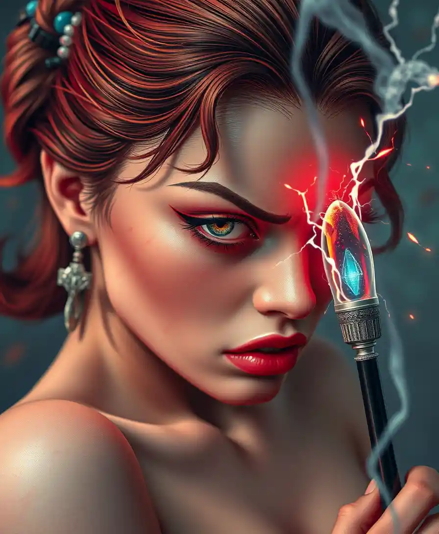 Surreal Electric Eye In A Vibrant Popsurreal Fantasy Scene