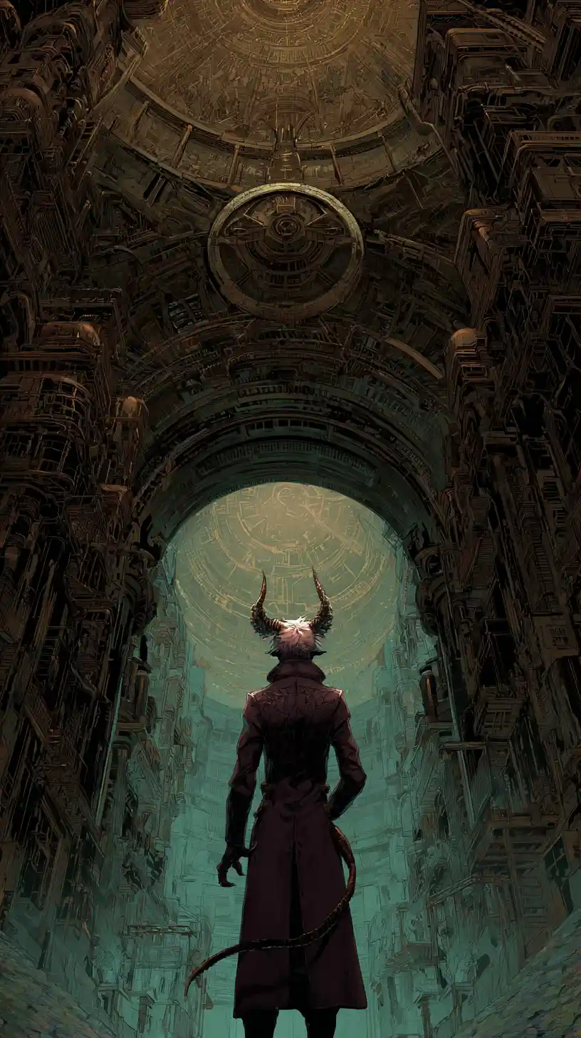 Abstract vision of shifting dimensions and hidden intentions