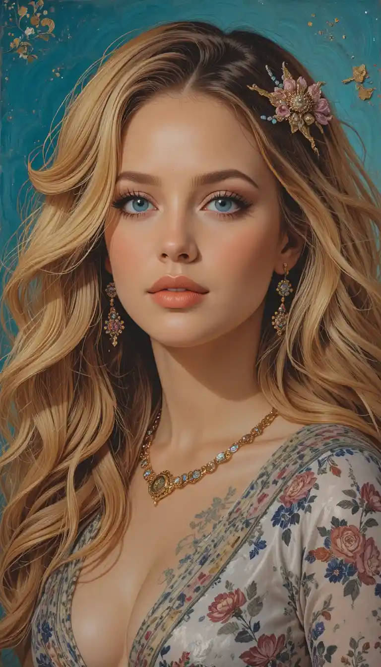 Imaginary portrait painting of a famous singer in master style