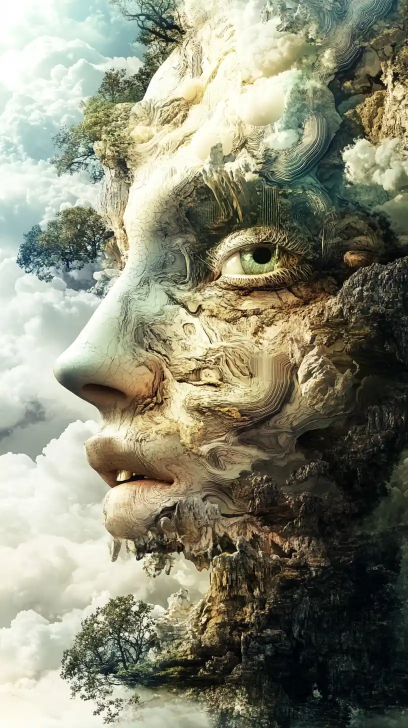 Abstract journey into new dimensions and hidden designs