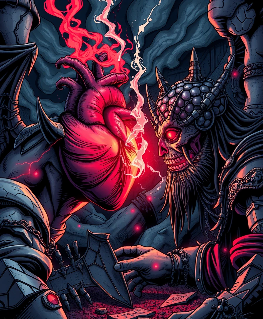 Surreal battle between heart and mind in dark age fantasy