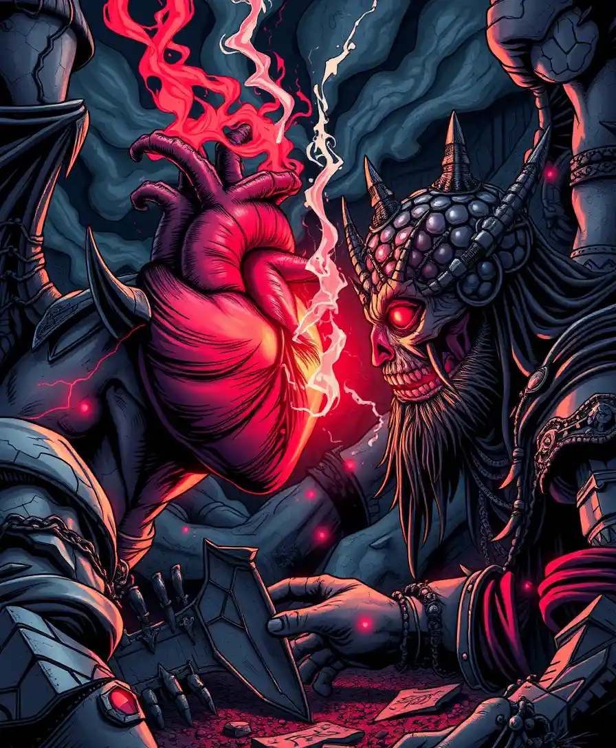 Surreal battle between heart and mind in dark age fantasy