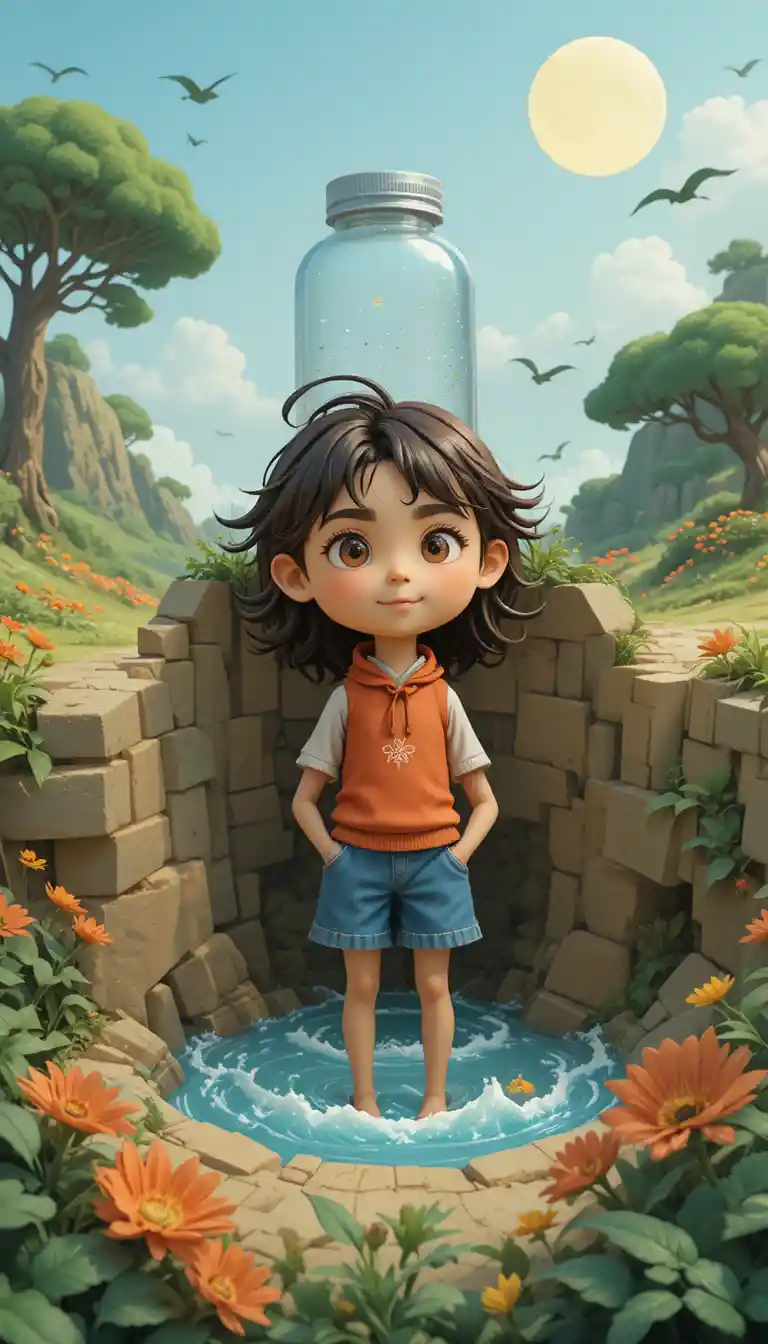 Clay style children illustration about fear of the dark