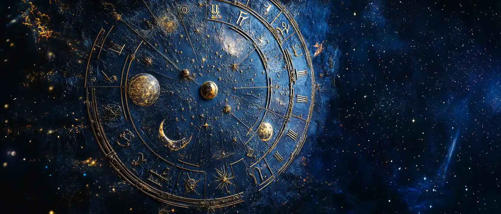 Zodiac signs mapped across the starry night sky