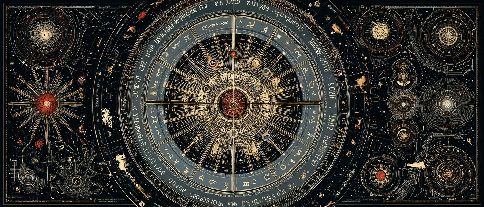 Signos do zodíaco espalhados pelo céu noturno estrelado