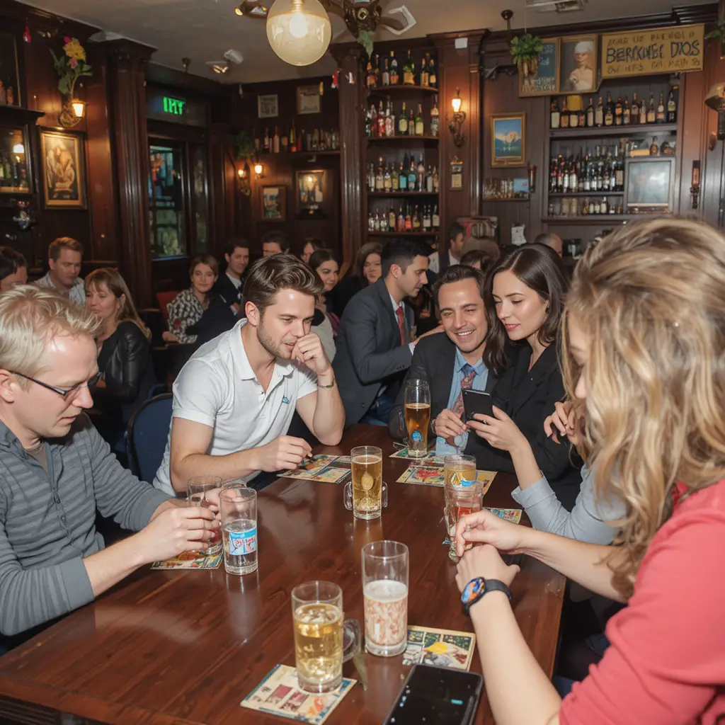 Locals Gather For Weekly Pub Quiz At Busy Bar