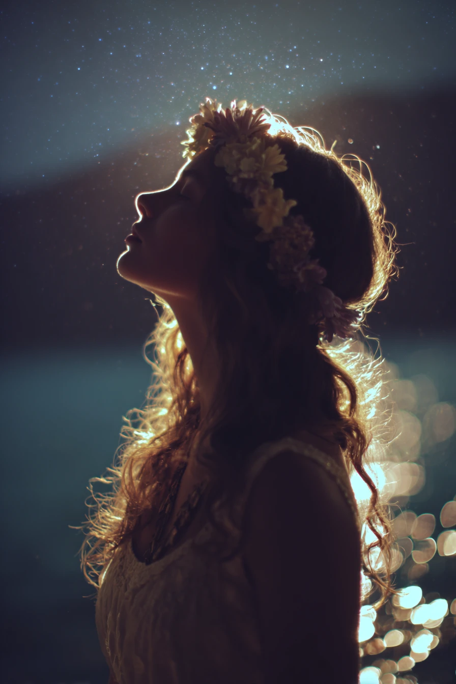 Sunlit green and golden leaves in eternal summer