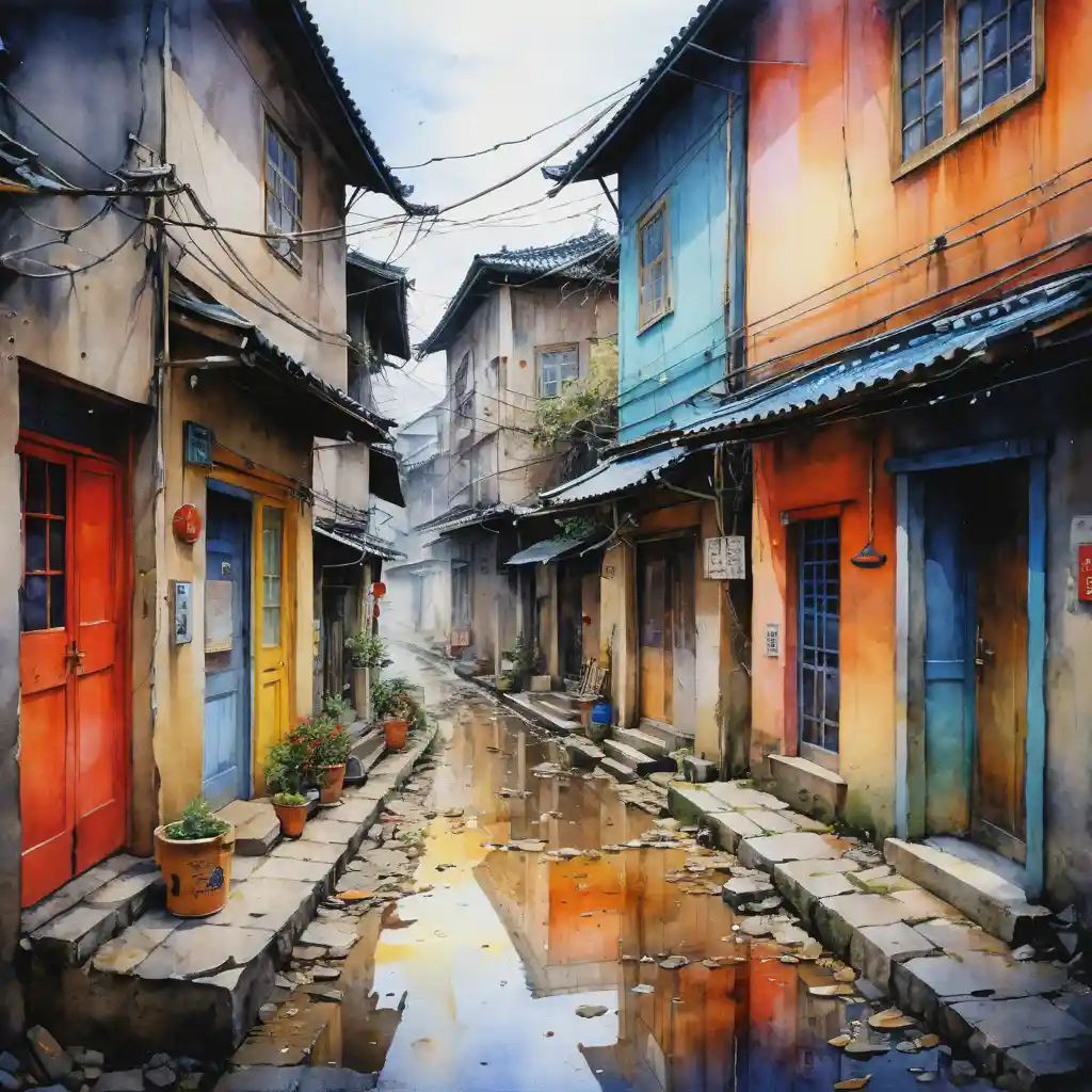 Dreamlike Wabi Sabi Watercolor Vision Of Personal Reality
