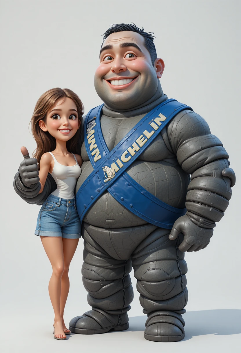 Friendly cartoon tire man giving a thumbs up