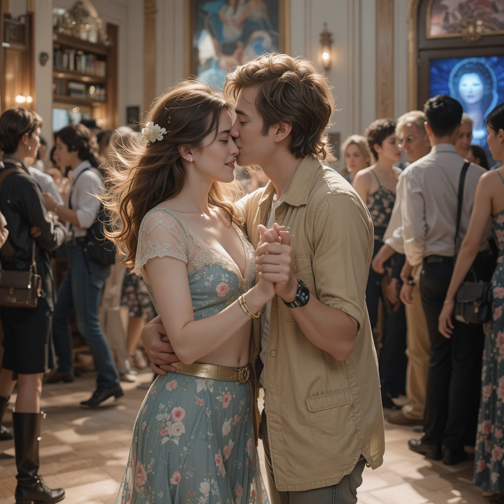 Couple Dancing Close Together In An Intimate Moment