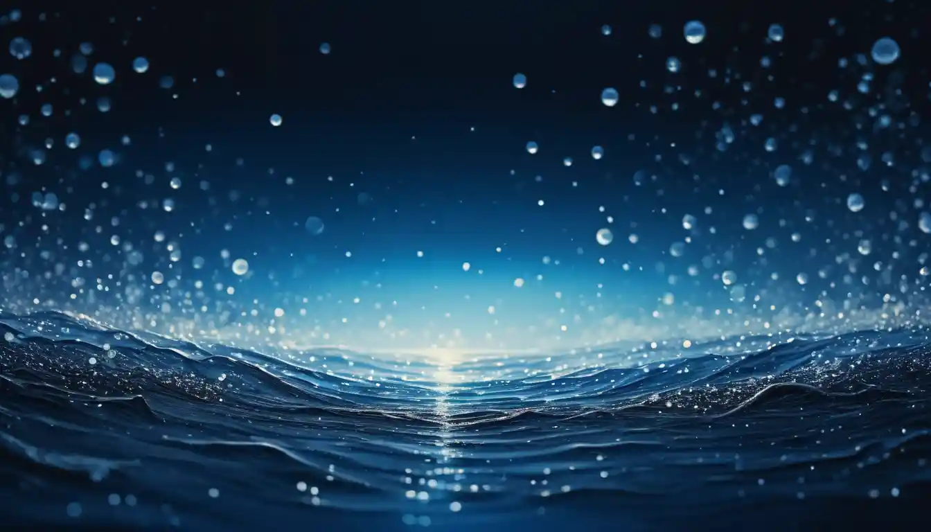 Cinematic oil painting of a deep ocean light abyss