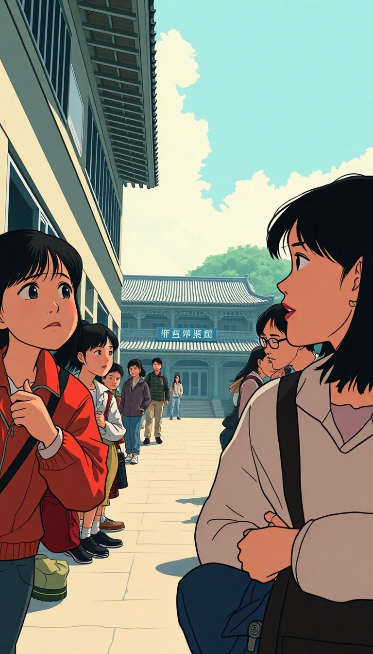Art college students on a 1994 Chinese campus