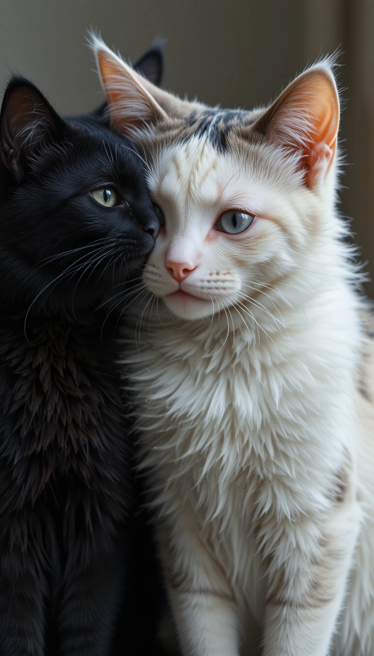 White javanese cat crying over lost feline love