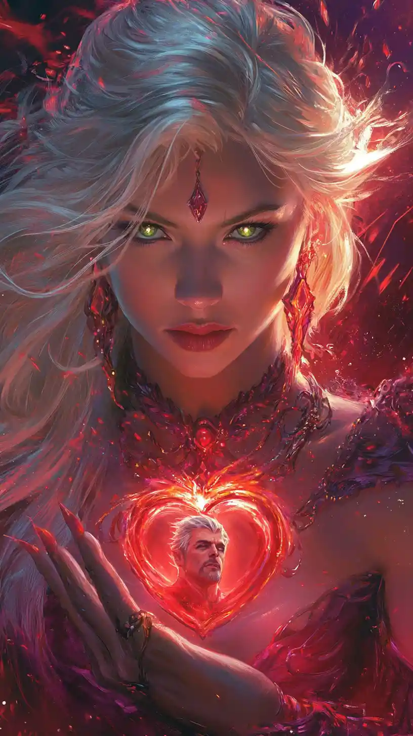 Close up portrait of a powerful fantasy mage