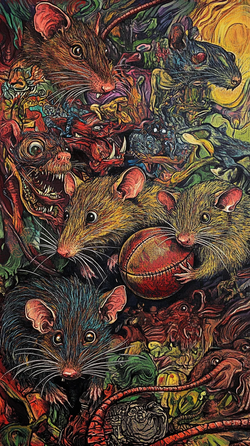 Rats Racing Through Grass At Relentless Fast Pace