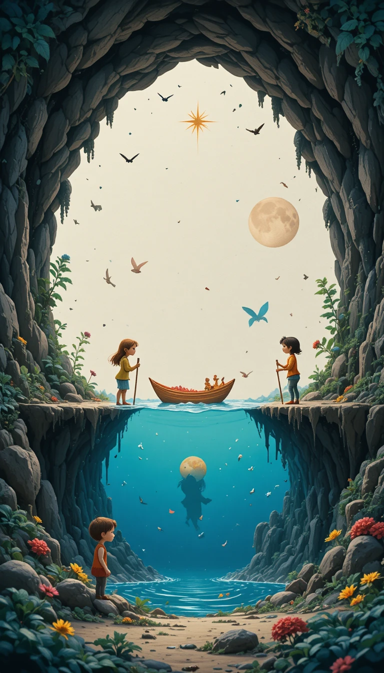 Childlike clay illustration asking about fear of the dark