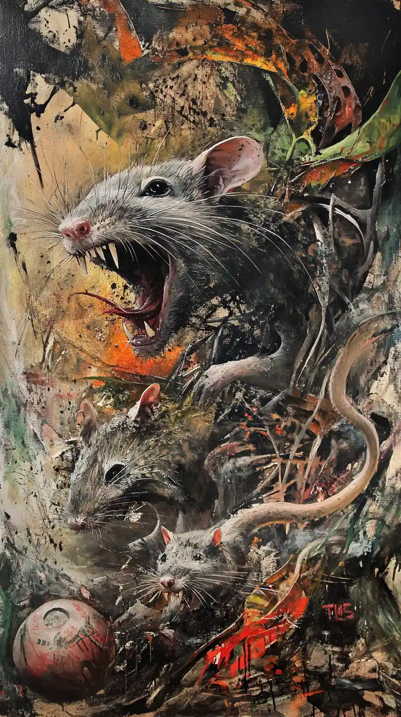 Rats Racing Forward With Hidden Snakes In The Grass