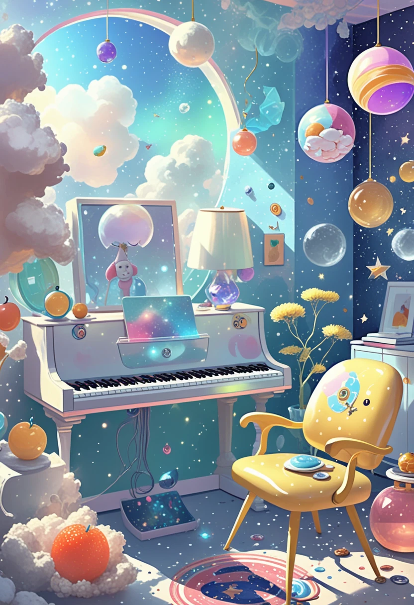 キュートな妖精イラストとポップでカラフルなアートの魅力