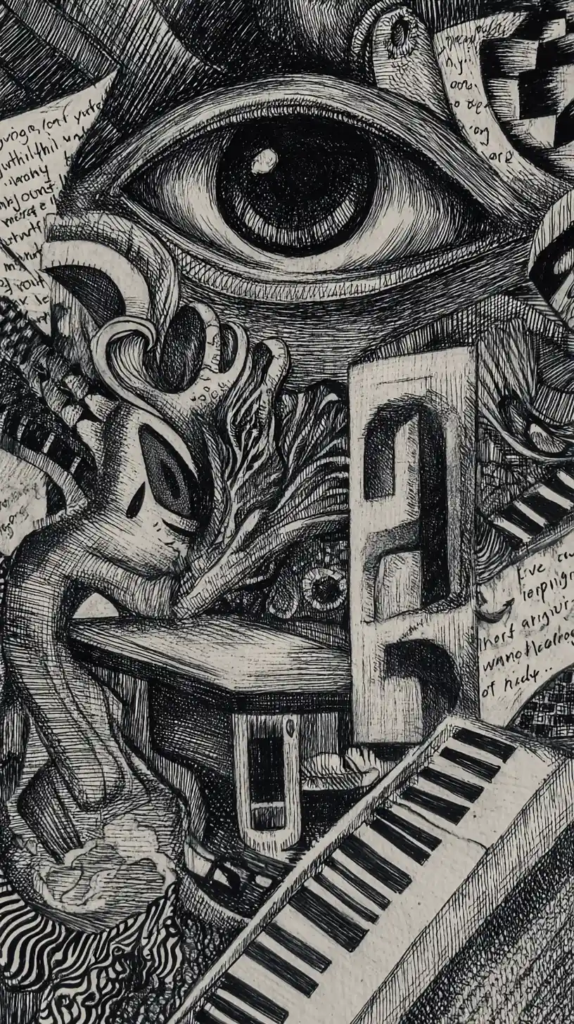 Man writing with an intense and tense urban energy