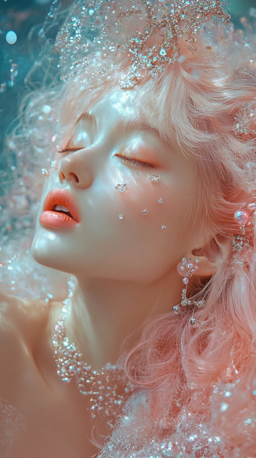 Chica Hada Fantasiosa en un Bosque Encantado en Tonos Pastel