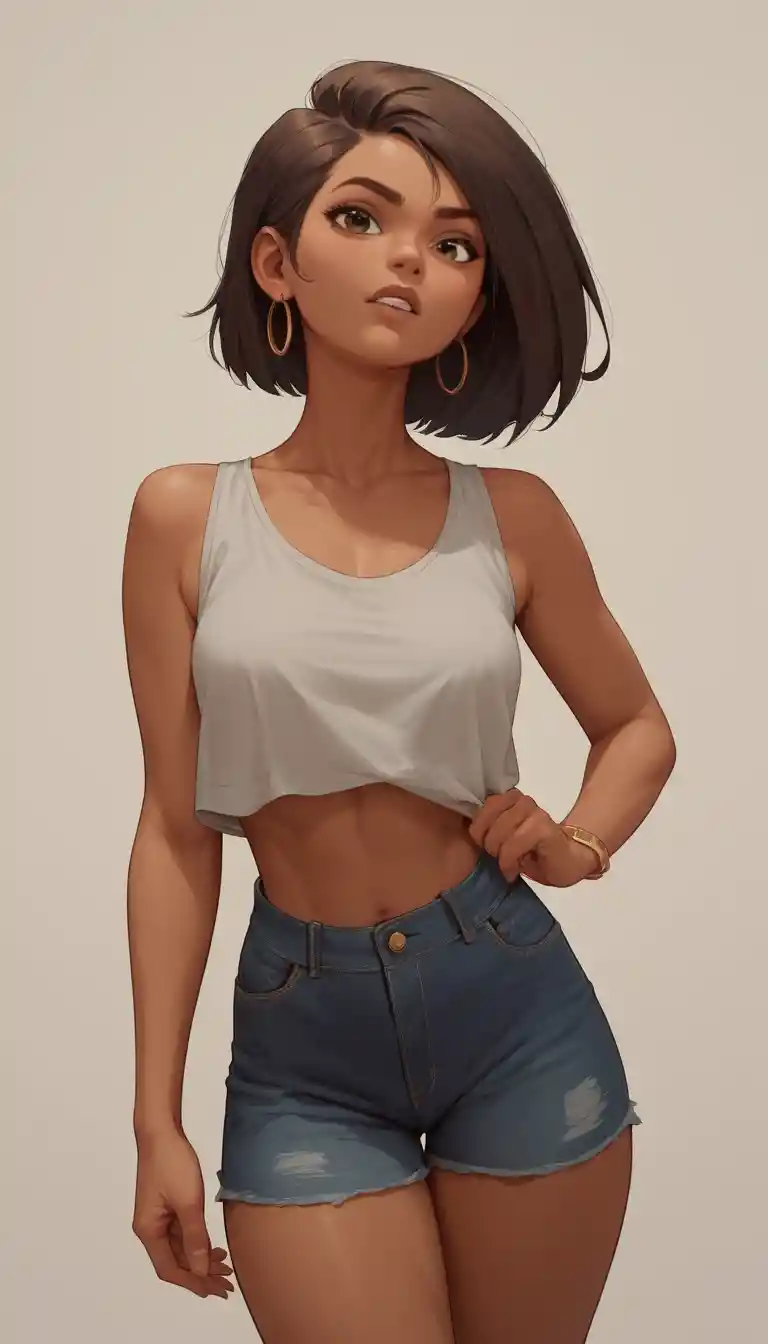 Brown skinned fantasy woman with Wookiee inspired features