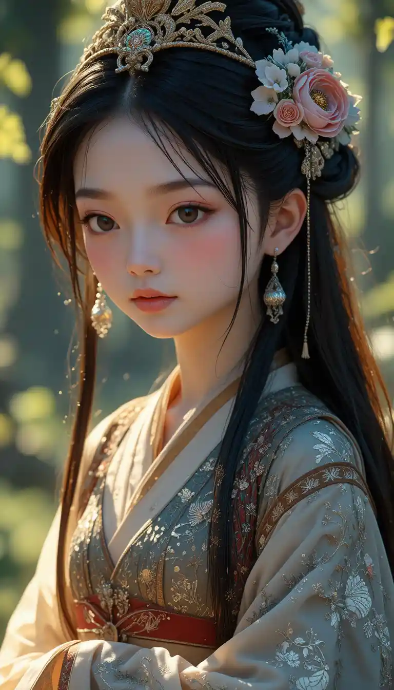 Young luminous girl discovered in a bamboo stalk