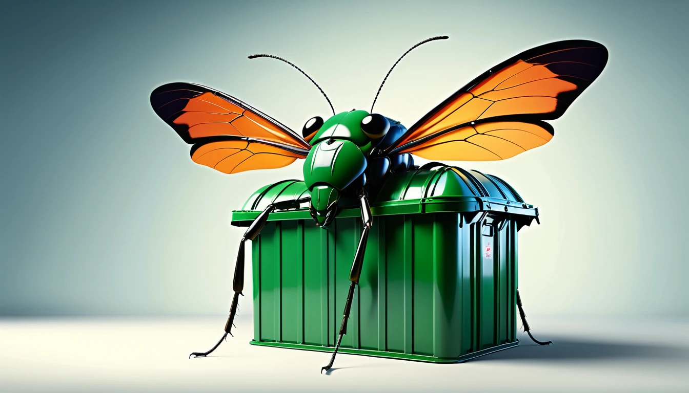 Surreal Giant Insect Sculpted From Recycled Trash