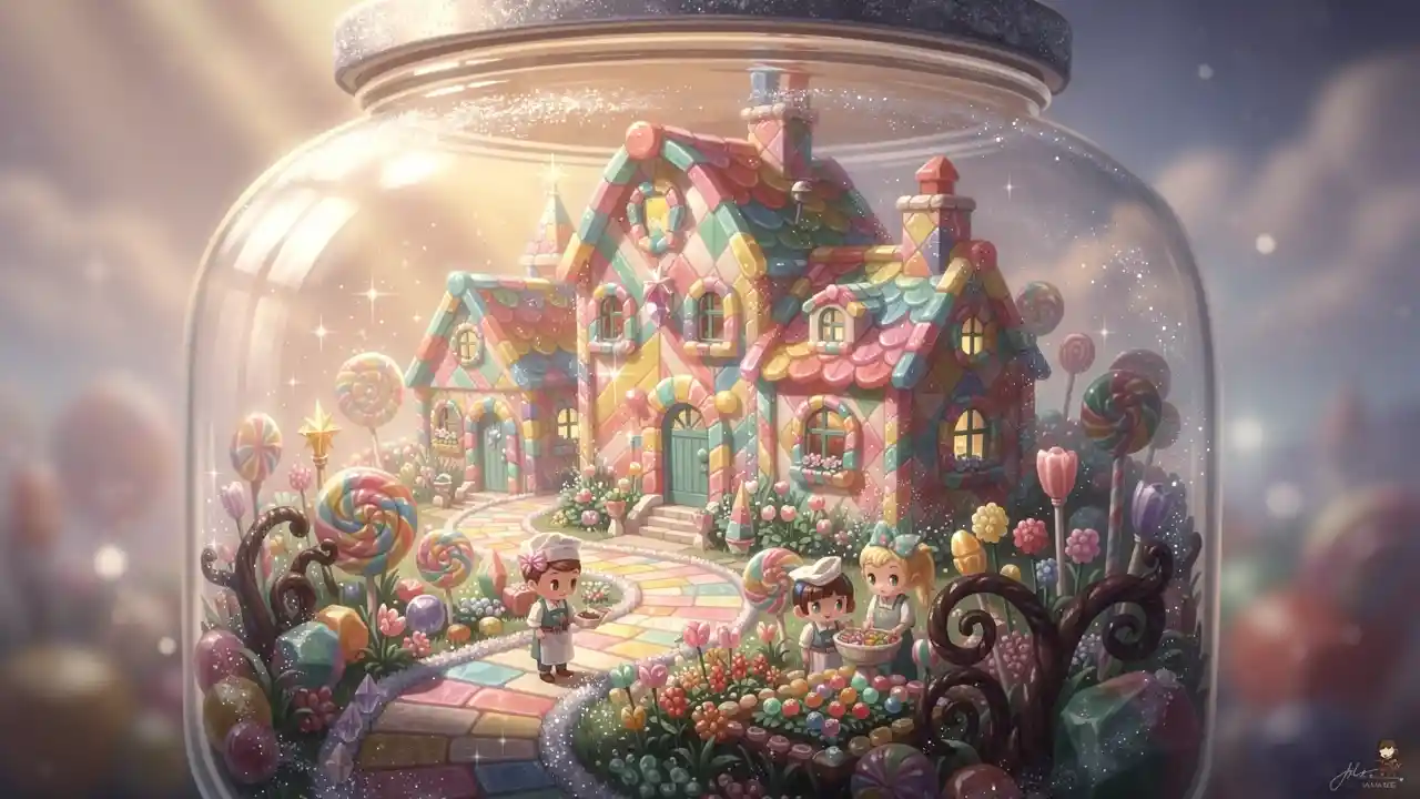 Miniature Candy Town Inside A Magical Glass Jar