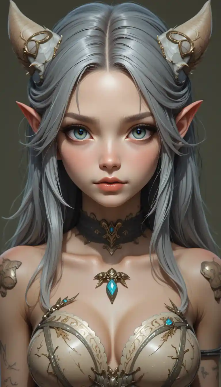 Teen wolf girl mage in a Wakfu inspired fantasy world