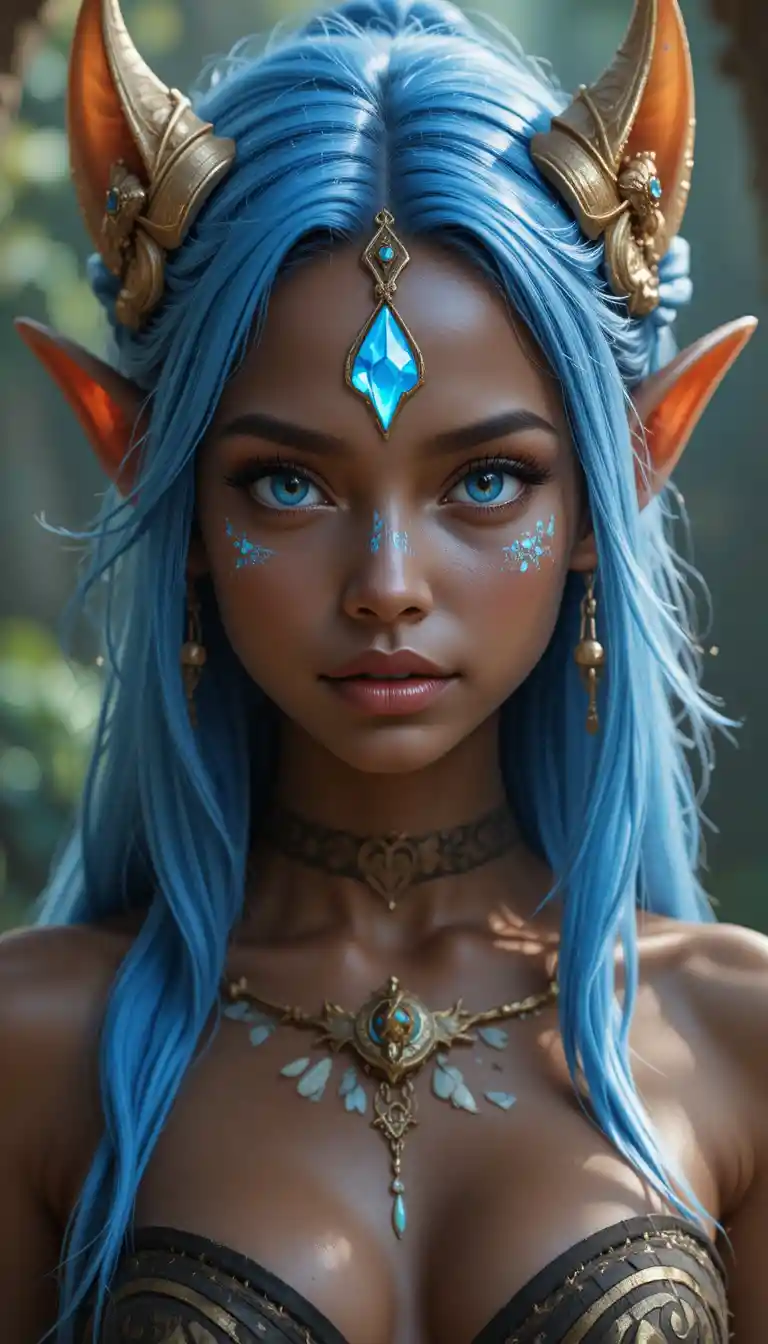 Young ecaflip girl with golden eyes and feline features