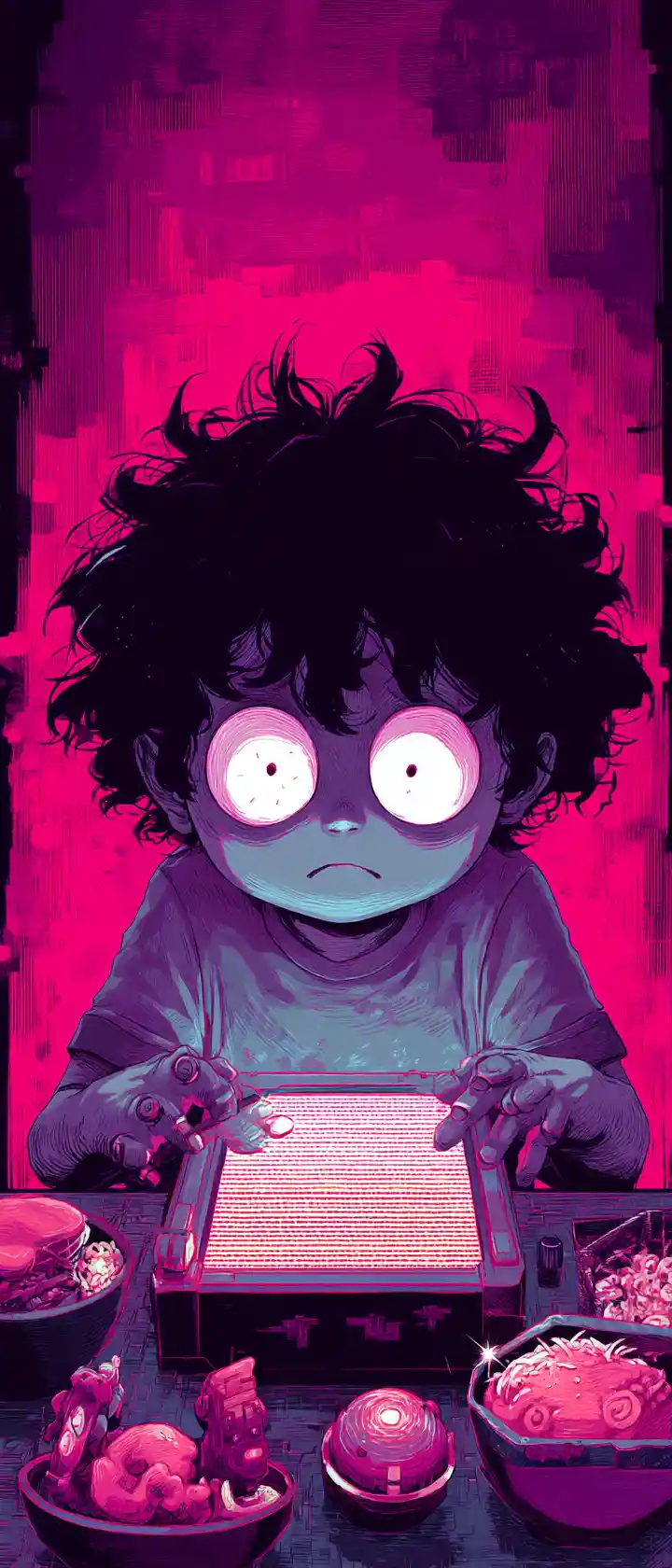 Anime boy opens sentient lunchbox time machine in class