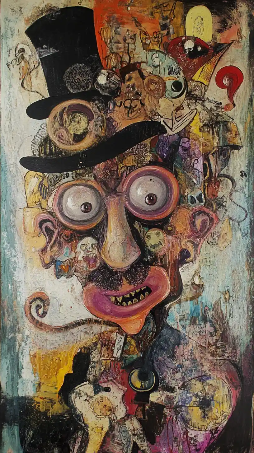 Man standing in a crowded room filled with people