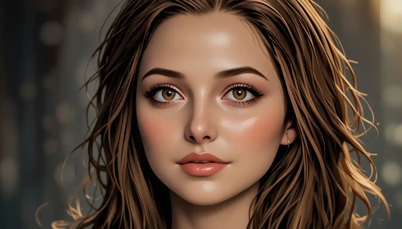 Intimate natural light portrait of a young woman