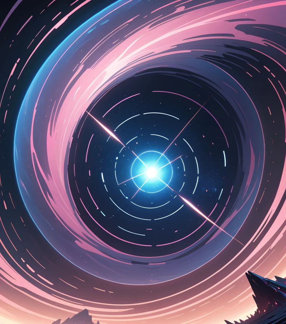 Quantum cathedral orbiting a collapsing cosmic black hole