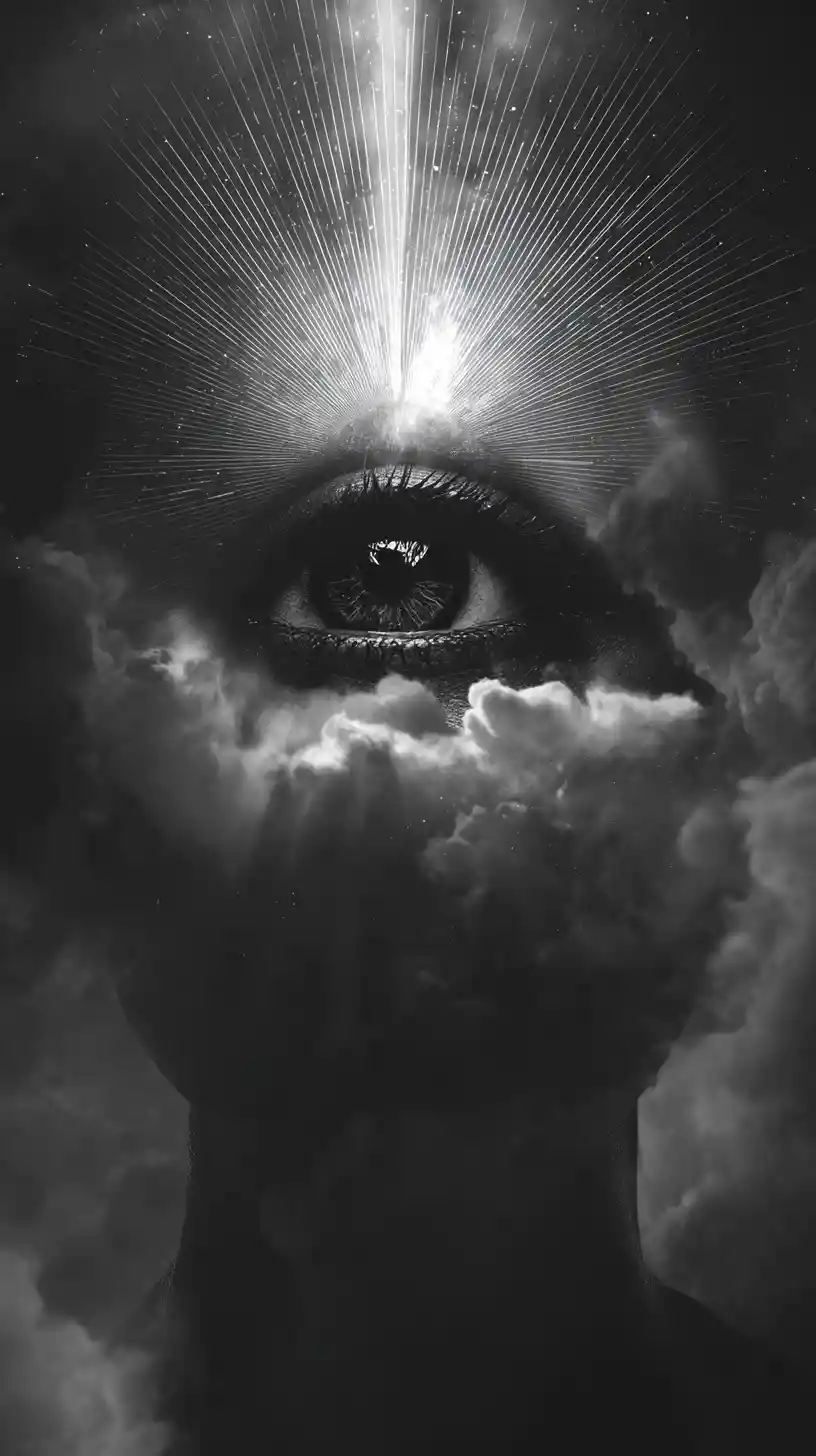 Dark intense atmosphere with symbolic lyrical energy