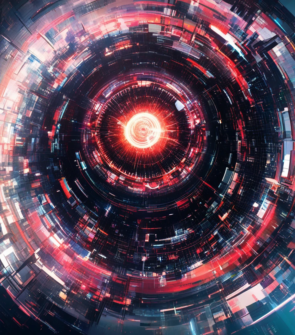 Quantum cathedral orbiting a collapsing black hole in space