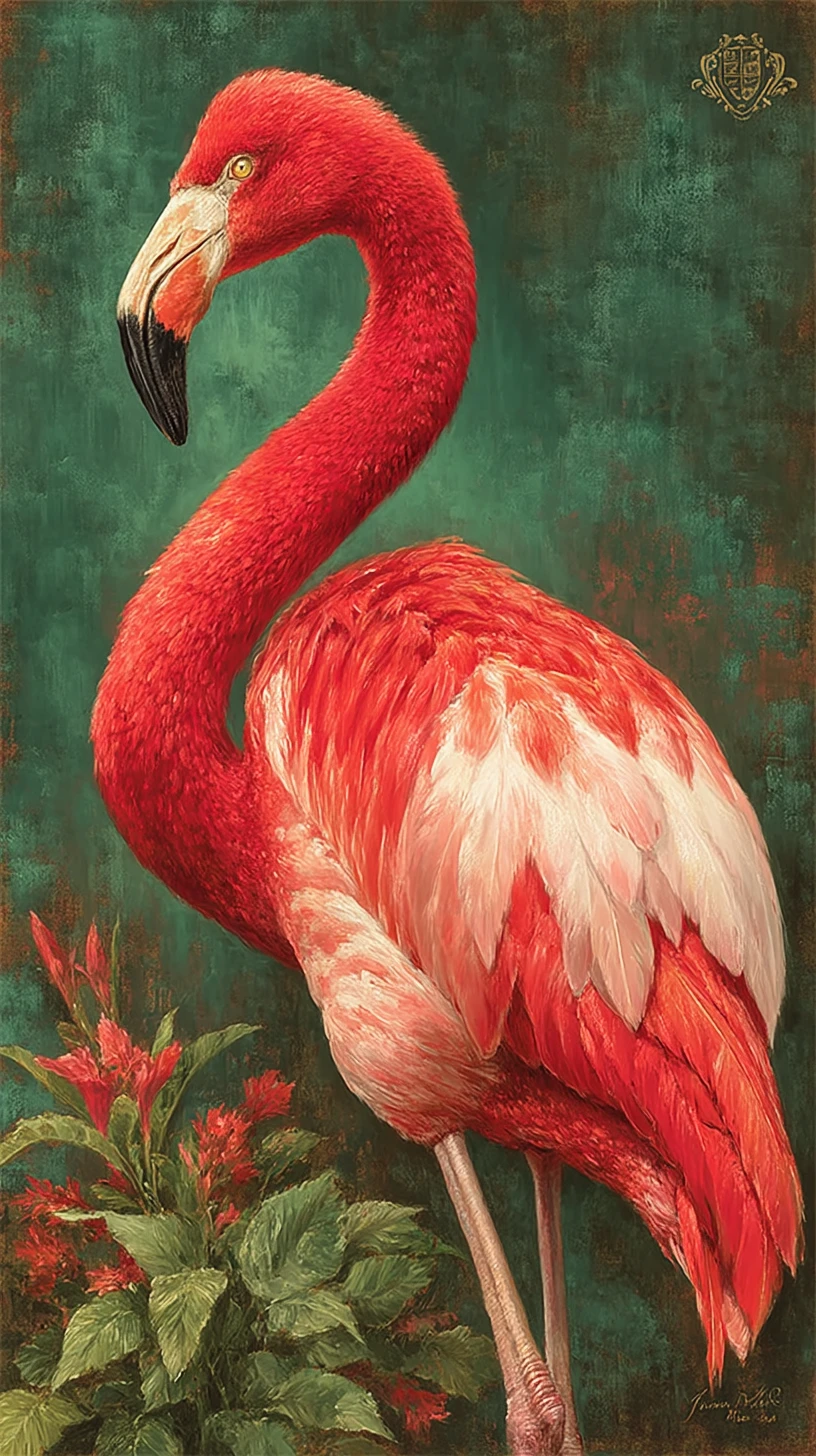 Retrato aristocrático de flamenco al óleo en interior ancestral oscuro