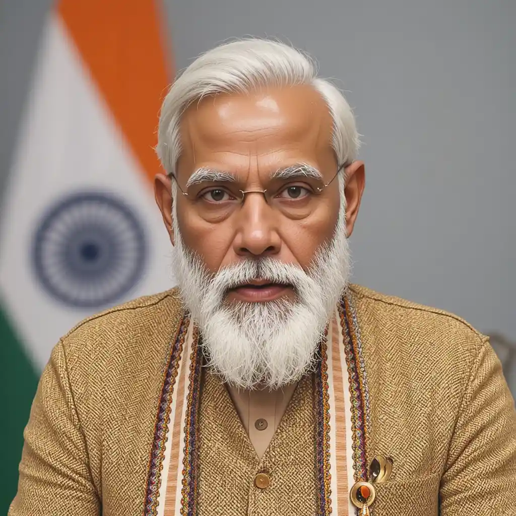Indian prime minister speech quote in bold Hindi typography