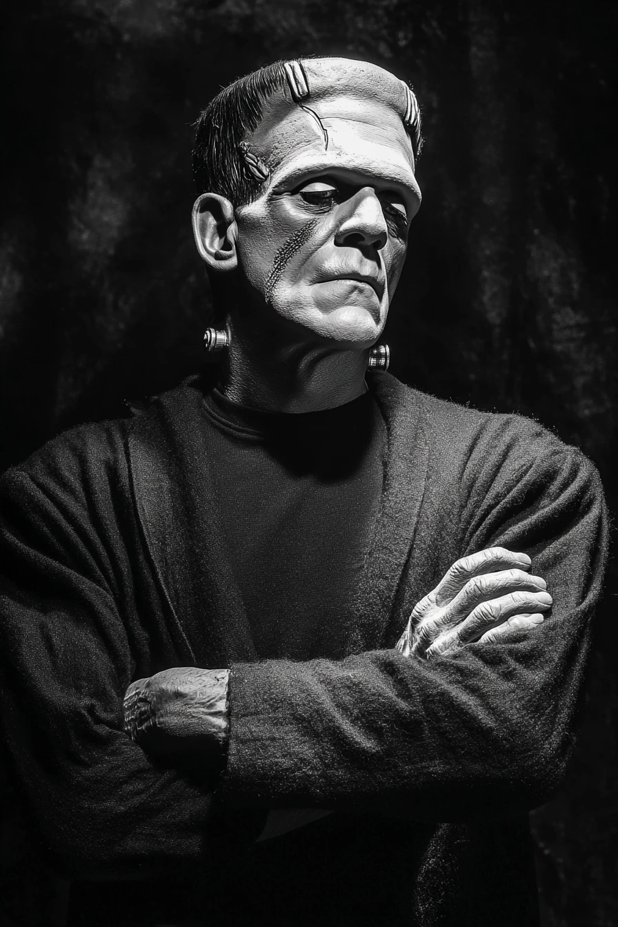 Gothic monster standing as a symbol of fear and rejection