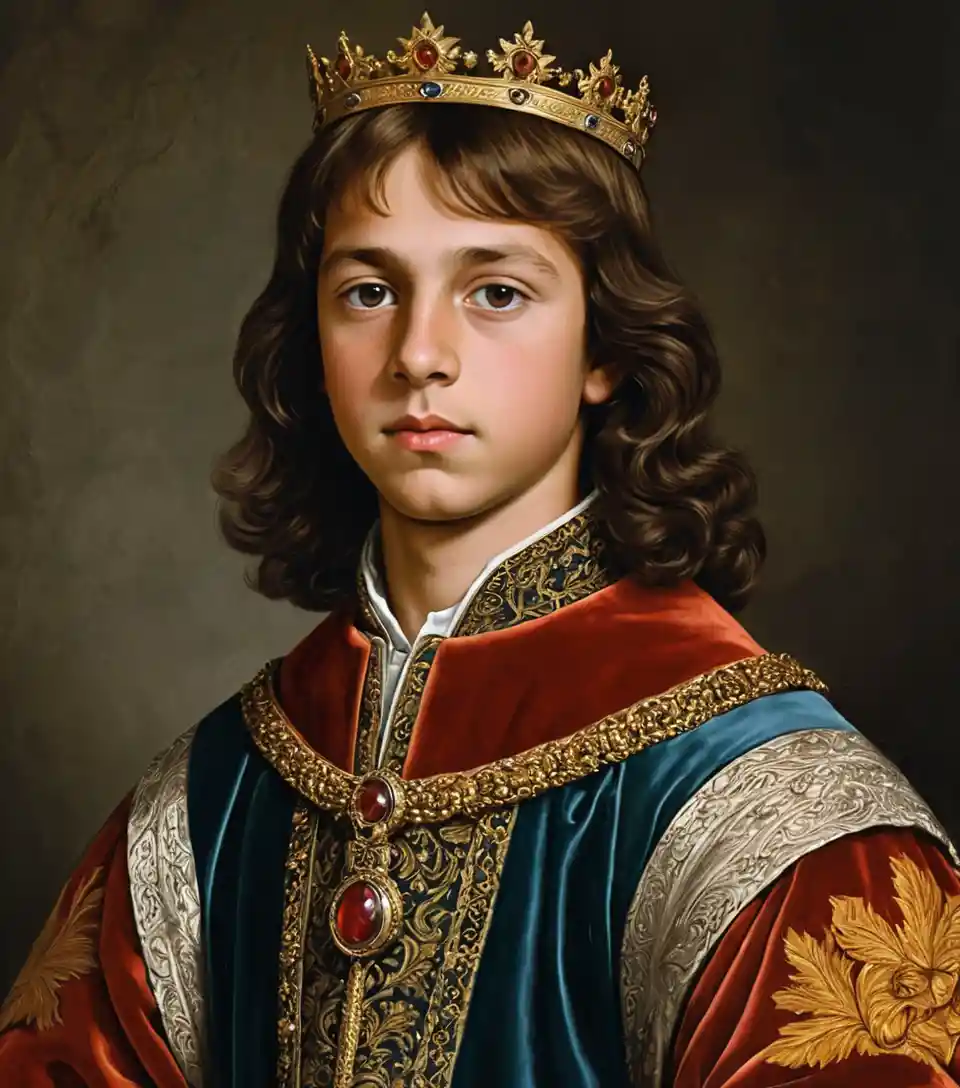 Young Spanish prince in a renaissance royal portrait