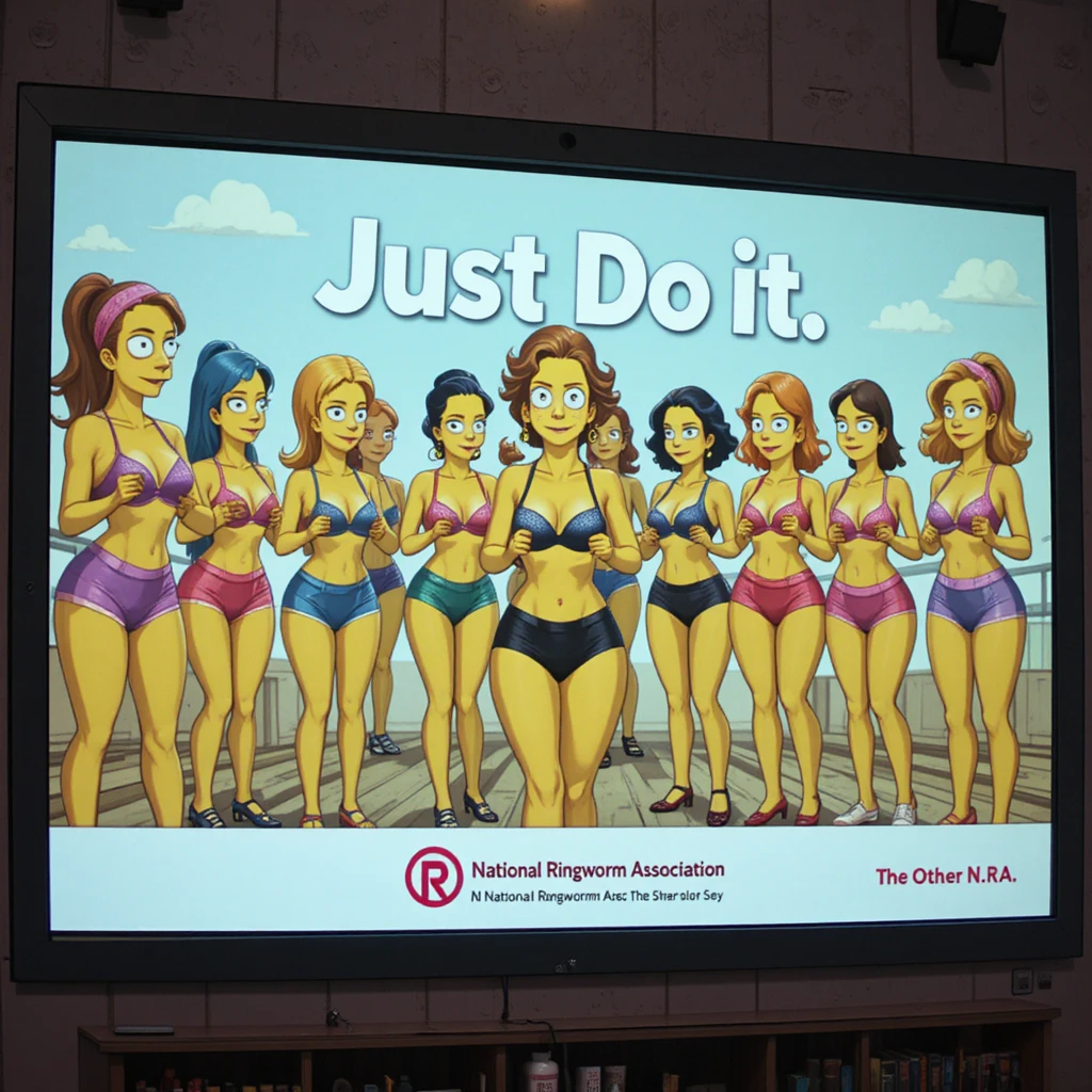 Women working out in a bold gym style advertisement