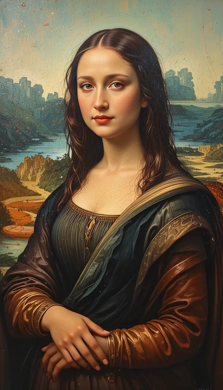 Moderne Neuinterpretation des klassischen Mona-Lisa-Porträts