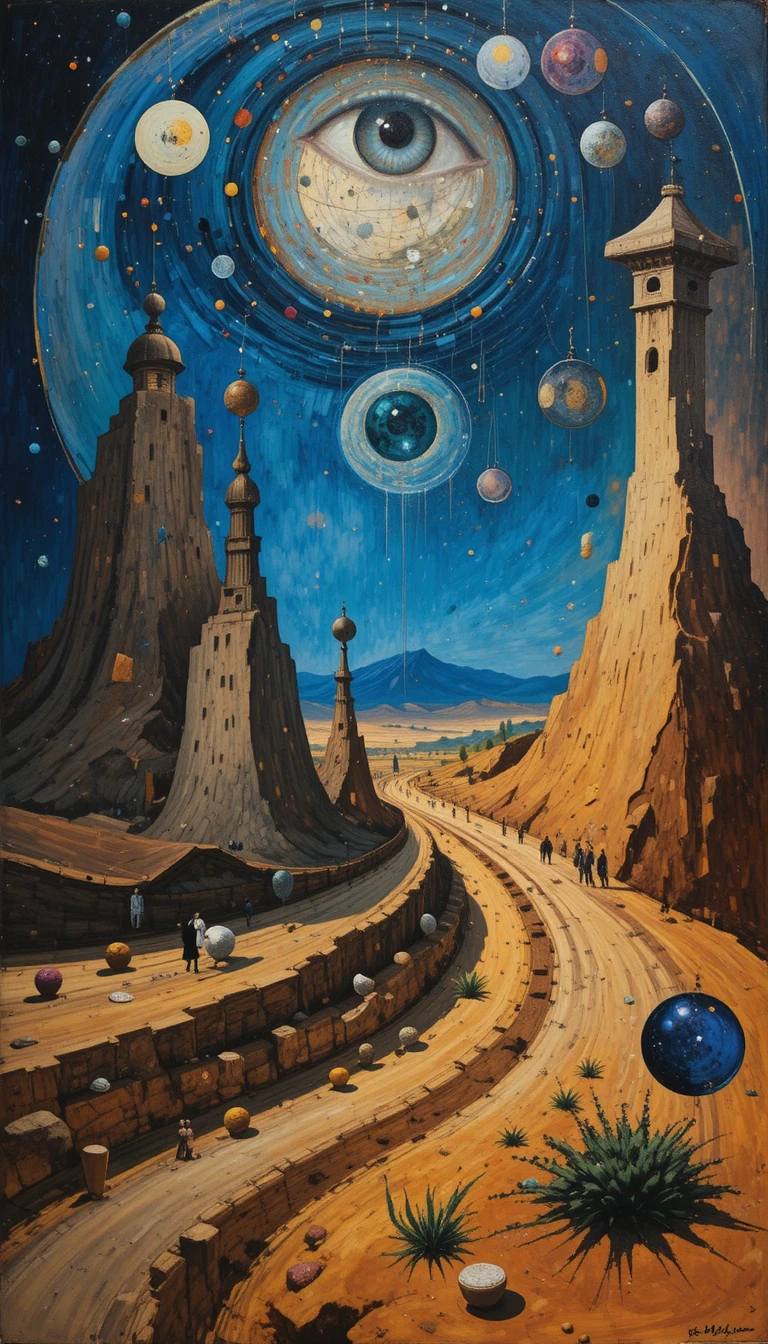 Modern surreal reinterpretation of melting clocks painting