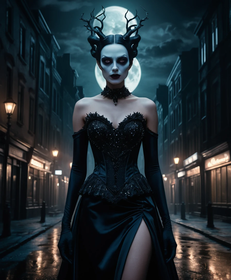 Dark popsurreal fantasy world with enigmatic sensual allure