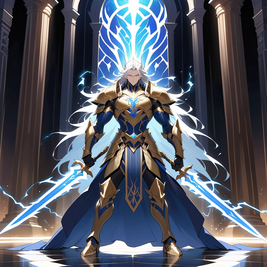 Storm warrior general commanding a royal throne room
